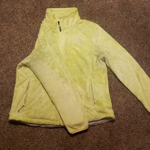 Lime Northface Fuzzy Zipup XL